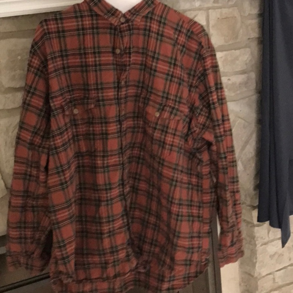 Ralph Lauren Rust Plaid Casual Shirt